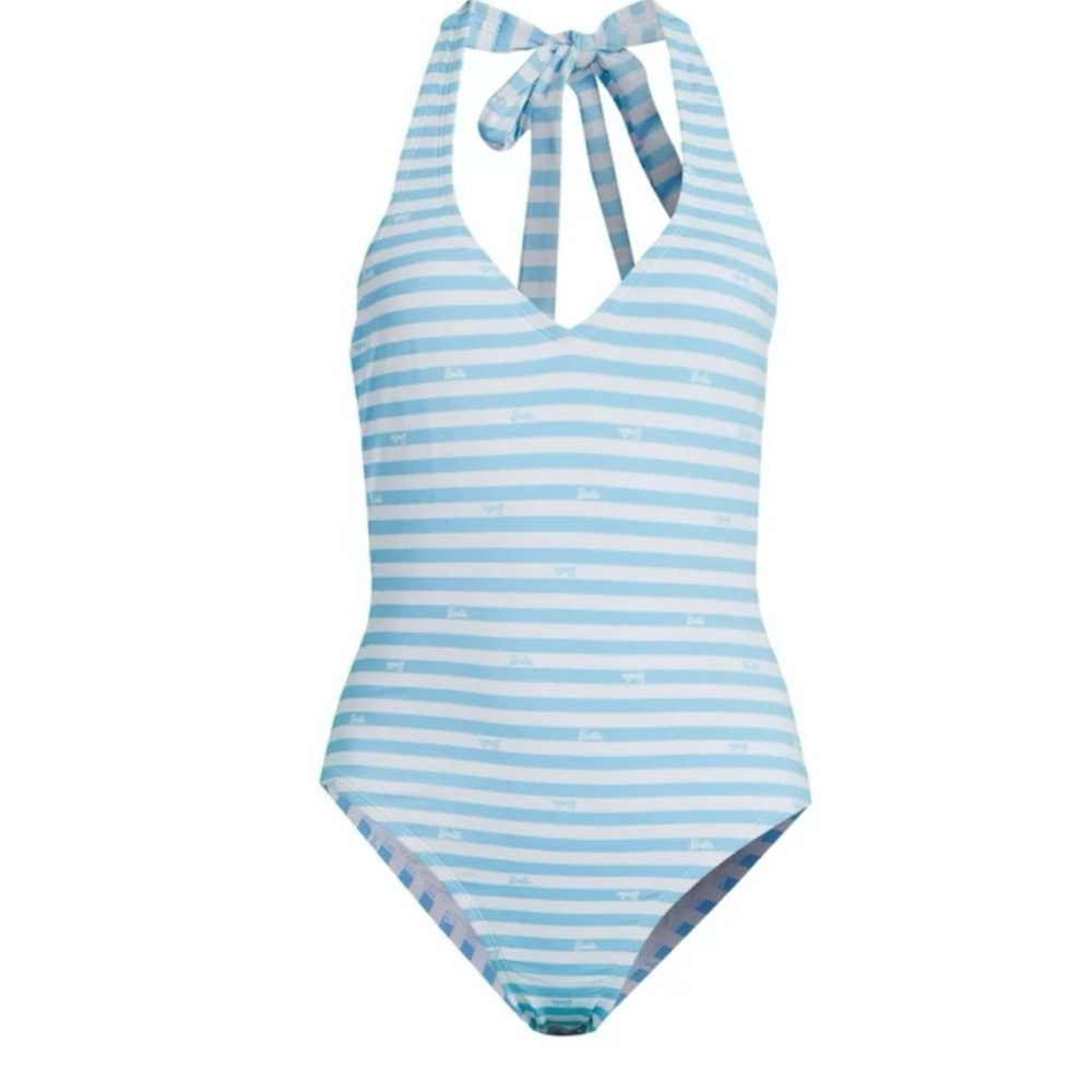 Barbie Blue & White One Piece Swimsuit
